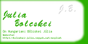 julia bolcskei business card