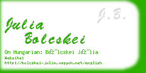 julia bolcskei business card